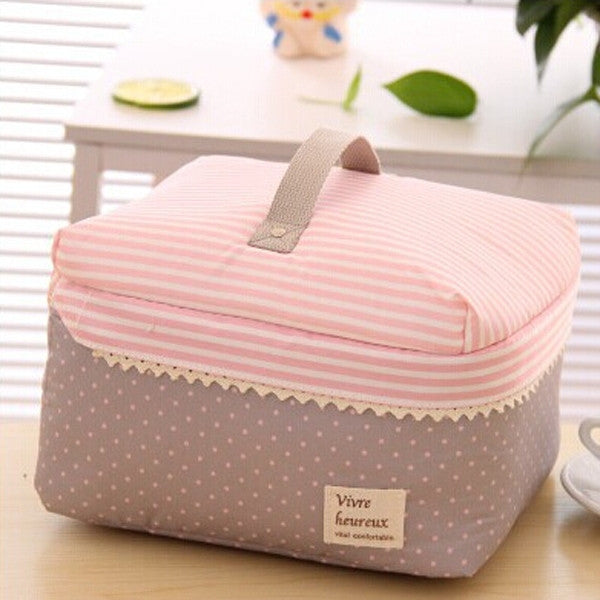 Portable Cosmetic Bag Lingerie Bra Underwear Dot Bags Makeup Organizer Storage Case Travel Toiletry Bag