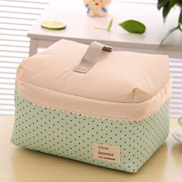 Portable Cosmetic Bag Lingerie Bra Underwear Dot Bags Makeup Organizer Storage Case Travel Toiletry Bag