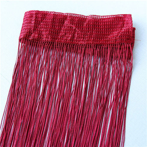 2m*1m 12 Colors String Curtains Door Window Panel Curtain Divider Yarn String Curtain Strip Tassel Drape Decor for Living Room
