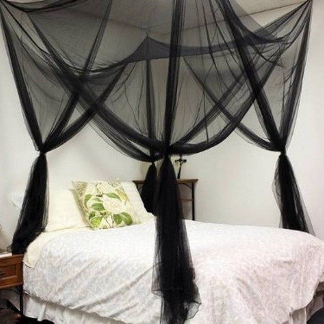 Elegant Lace Insect Bed Canopy Netting Curtain Dome Mosquito Net Worldwide 4 Doors Open for Bedding