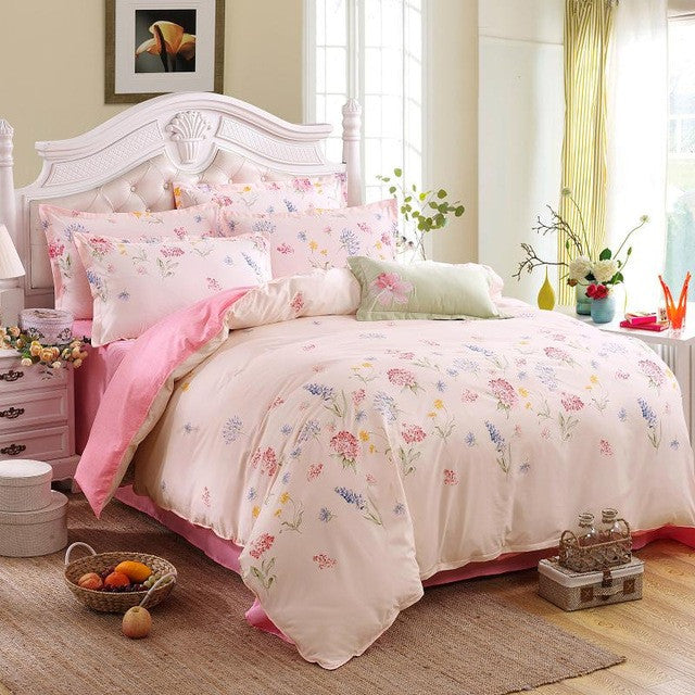 4pcs Bohemian Bedding Set Soft Polyester Bed Linen Duvet Cover Pillowcases Bed Sheet Sets Home Textile Queen Full Coverlets