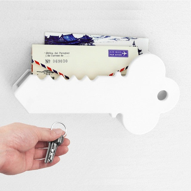 Giant Key Wall Mounted Magnetic Key Holder & Mail Organizer Storage Box Humorous Home Decor