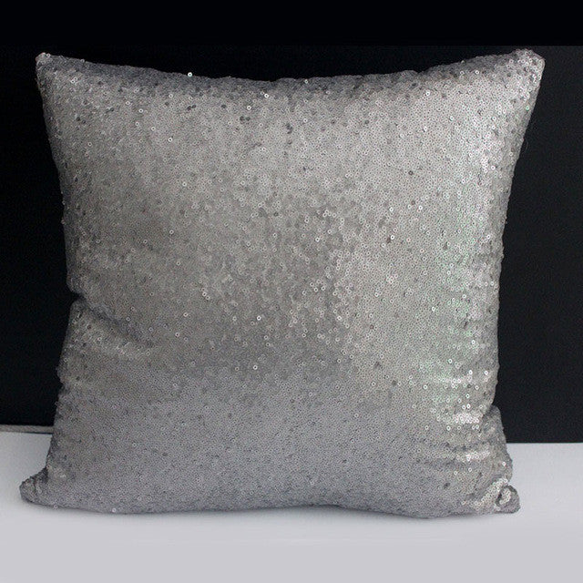 Vogue Glitter Sequins Solid Color Throw Pillow Case Home Lovely Cover #82959