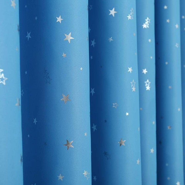 Modern Star Curtains for Children Kid Baby Room 100% Polyester Soft Hypoallergeni Room Darking 85% Blackout