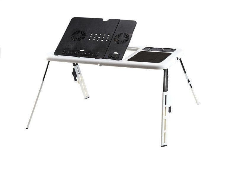 Computer Standing Table Portable Laptop Desk Adjustable Computer Table Bed Sofa Stand Tray USB Cool Fans