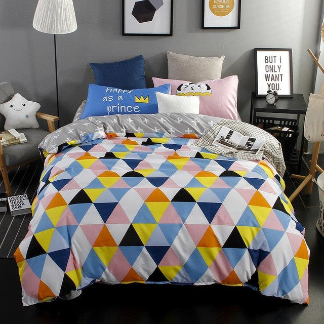 Modern style Bedding Sets Polyester Duvet Cover set Bed Sheet Pillowcase Twin Full Queen size King Super Soft 4Pcs /3 Pcs