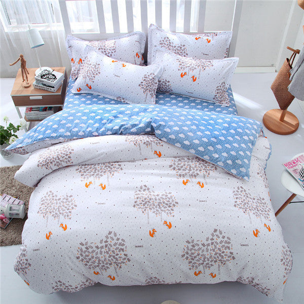 fashion style queen/full/twin size bed linen set bedding set bedclothes duvet cover bed sheet pillowcases