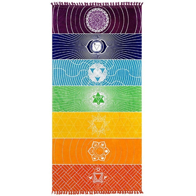 Wall Hanging Mandala Mandala Blanket Elephant Tapestry Rainbow Stripes Travel Summer