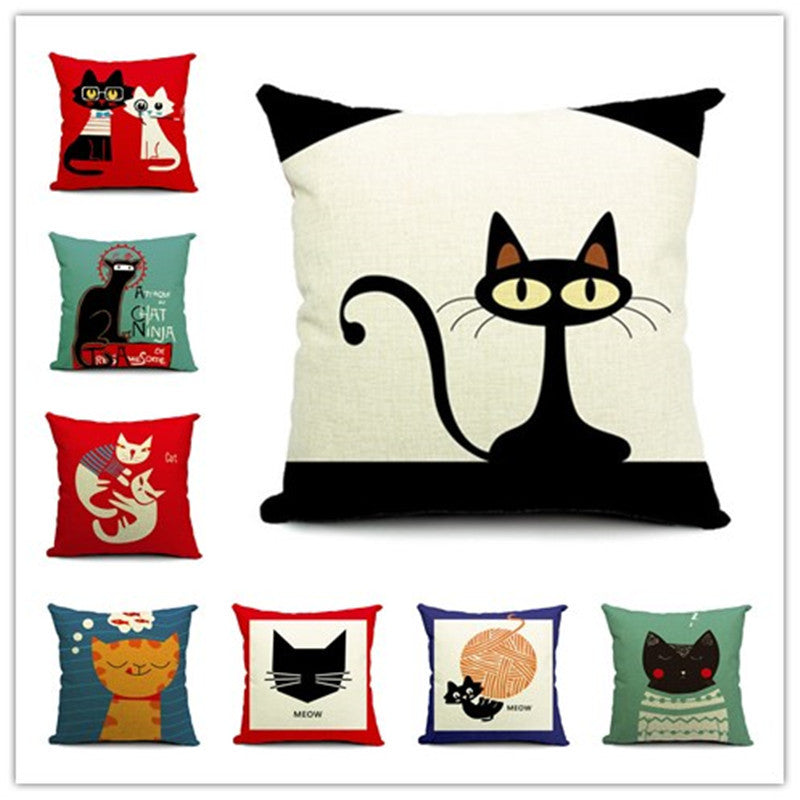 2015 Cat Style Fashion Cushion Cat Print pillow Bed Sofa Home Decorative Pillow Fundas Para Almofadas Cojines