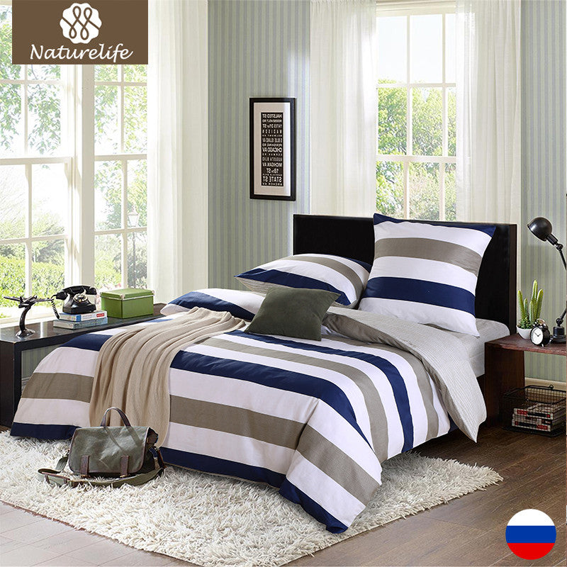 Naturelife Bedding set Cotton cover bed sheet duvet cover sets comforter farmhouse style bedding sets housse de couette 4pcs