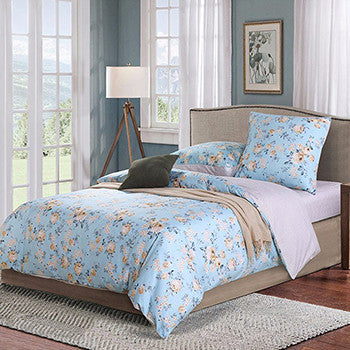 Naturelife Cotton Bedding set 4pcs queen size flowers printed bedsheet pillowcase duvet cover bed set quilt bedlinen bedclothes