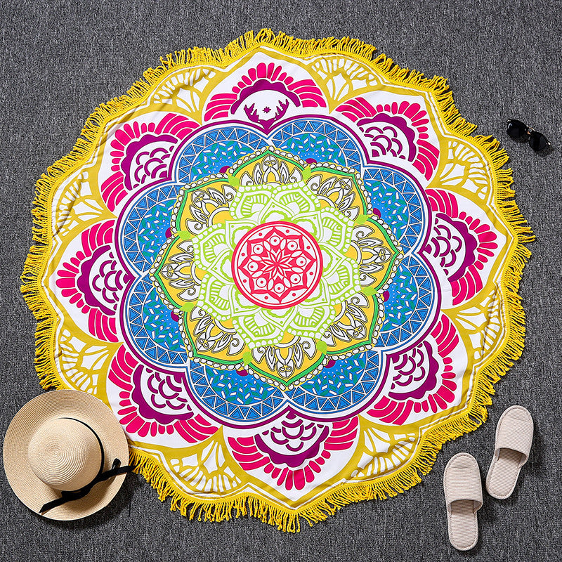 Indian Bohemian Mandalas Tapestry Totem Lotus Wall Hanging Sandy Beach Towels Yoga Mat Blanket Camping Mattress Bikini Cover Up