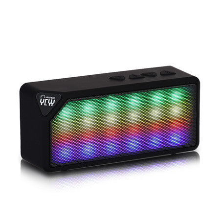 YCYY X3S Mini Wireless Colorful LED Lights Bluetooth 2.0 Speaker Support Handsfree TF AUX FM Radio for Smartphone
