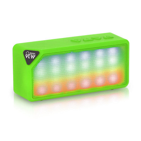 YCYY X3S Mini Wireless Colorful LED Lights Bluetooth 2.0 Speaker Support Handsfree TF AUX FM Radio for Smartphone