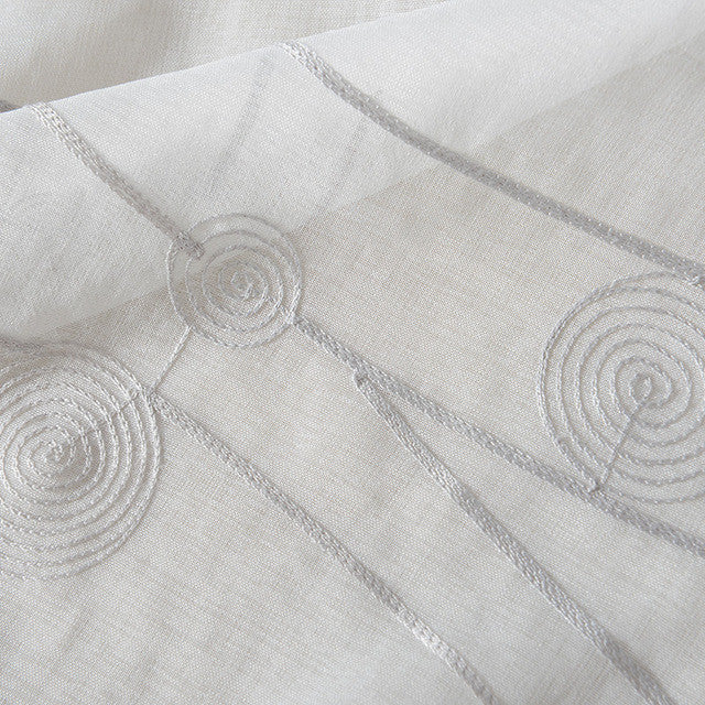Top Finel Natural Embroidered Sheer Curtains for Living Room Bedroom Elegant Yarn Curtains Embroidery White Voile Curtains Panel