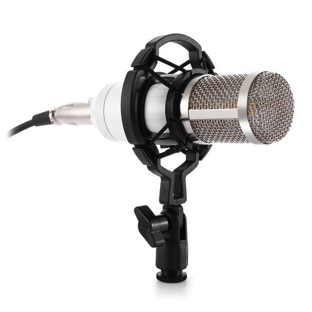 ZEEPIN BM 800 Condenser Sound Recording Microphone with Shock Mount for Radio Braodcasting Singing Black