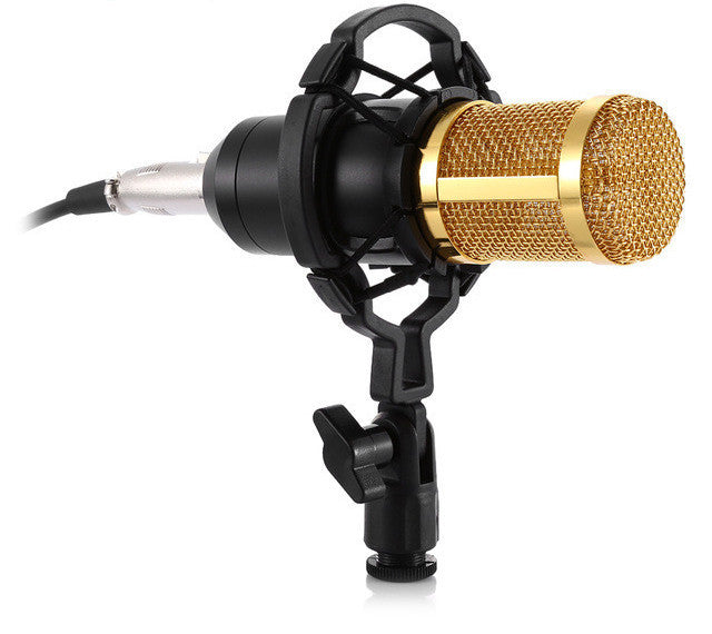 ZEEPIN BM 800 Condenser Sound Recording Microphone with Shock Mount for Radio Braodcasting Singing Black