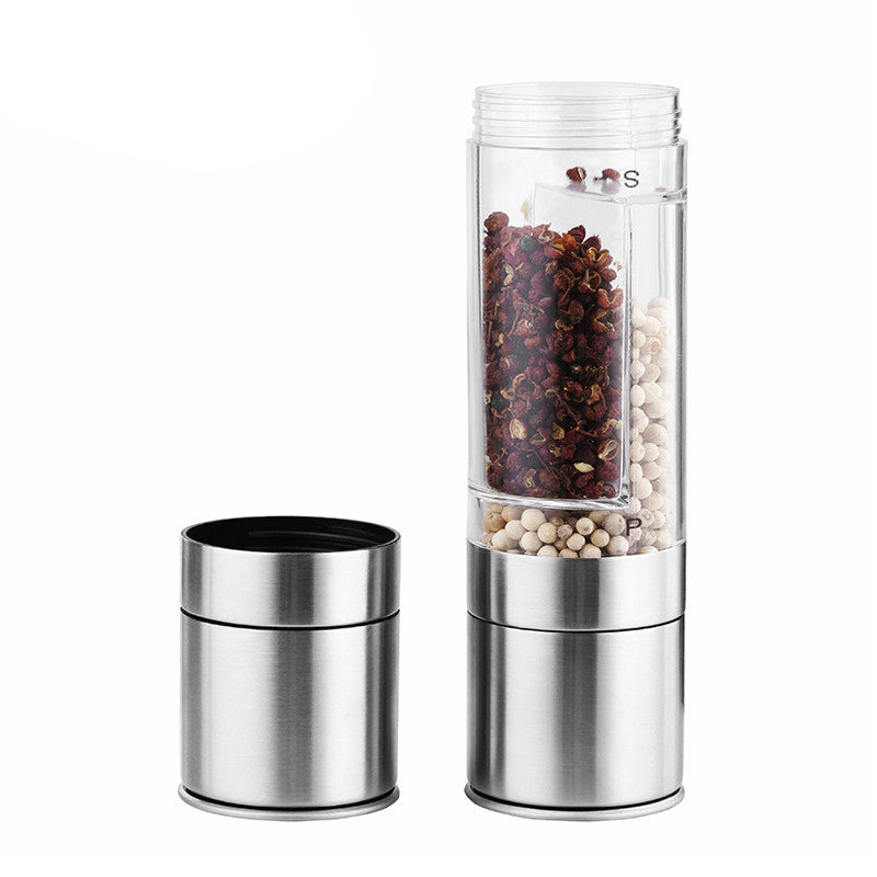 2 In 1 Stainless Steel Manual Pepper Salt Spice Mill Grinder Stick Kitchen Tool Cooking Tools Kitchen Accessaries