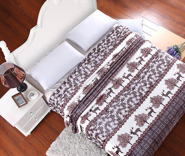 Rectangle Down to on for the sofa bed textile cute PLUSH WOOL FLUFFY BLANKETS a plaid fleece real faux fur fox BLANKET