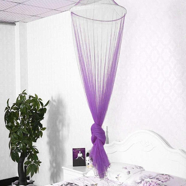 Universal Elegant Round Lace Insect Bed Canopy Netting Curtain Dome Polyester Bedding Mosquito Net Home Furniture