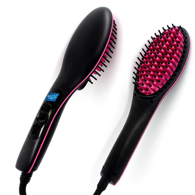 LCD Display Ceramic Hair Straightening Irons Professional Electric Digital Fast Hair Straightener Brush Comb