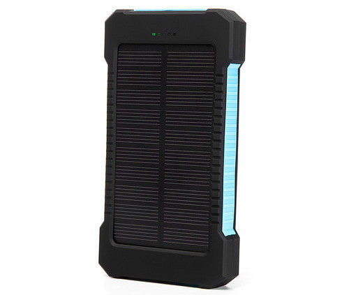 Waterproof 10000Mah Solar Power Bank Solar Charger Dual USB Power Bank with LED Light for iPhone 6 Plus Mobile Phone