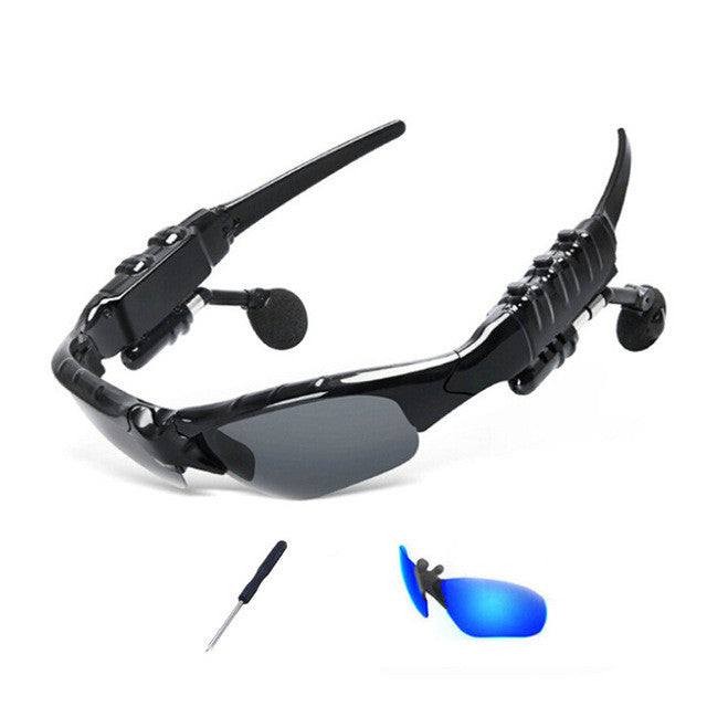 Sunglasses Bluetooth Headset Outdoor Glasses Earbuds Music with Mic Stereo Wireless Headphone for iPhone Samsung xiaomi mi 4 5