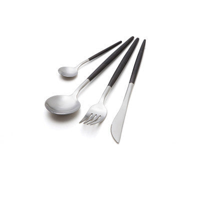 4 Colors Stainless Steel Cutlery Set Noble Fork Knife Dessert Dinnerware Tableware Gold Silver Black Coffee