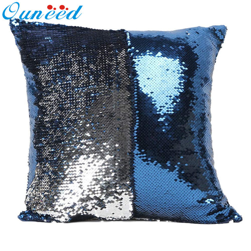Ouneed Lovely pet Double Color Glitter Sequins Throw Pillow Case Cafe Home present Jun28