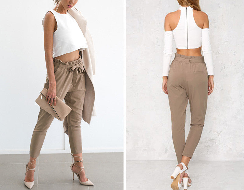 High Waist Harem Casual Pants - CelebritystyleFashion.com.au online clothing shop australia