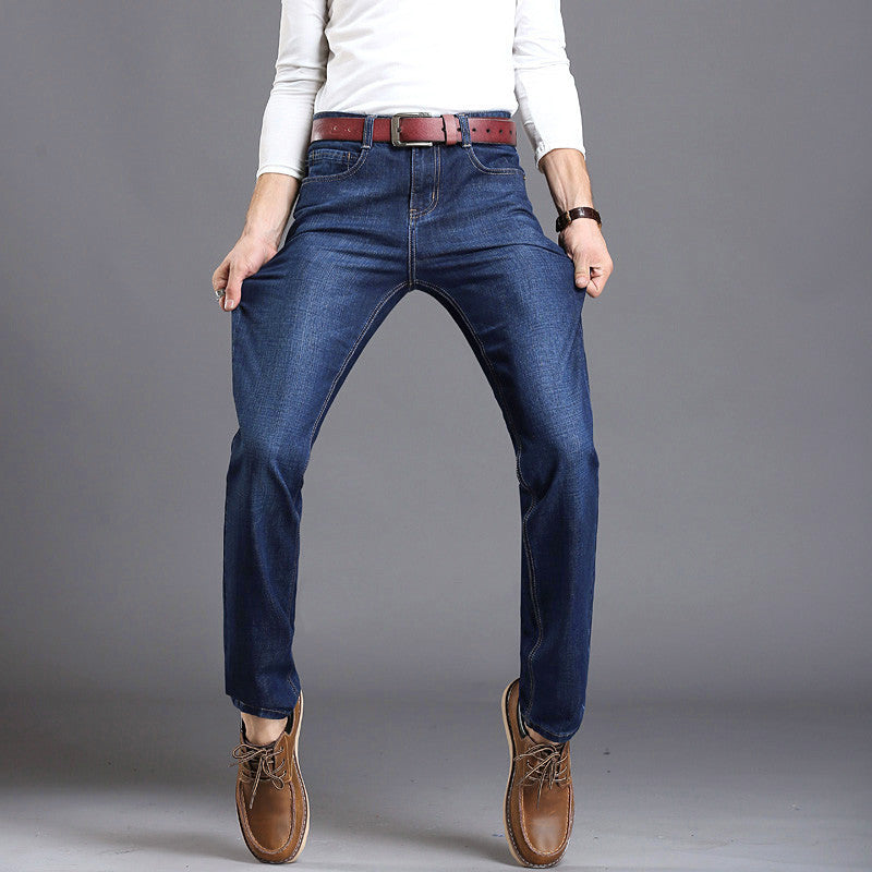 men fashion straight men Jeans classic denim brand jeans fall Winter Stretch jeans cotton Slim Jeans - CelebritystyleFashion.com.au online clothing shop australia