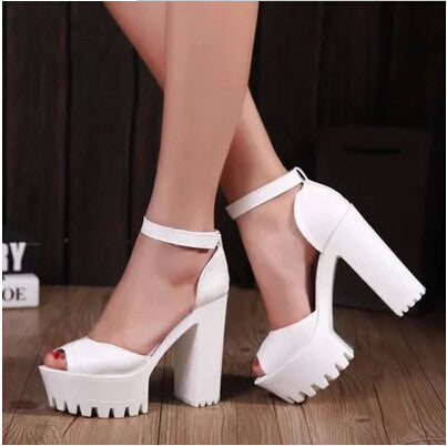 New style women's summer shoes gauze open toe sandals platform shoes female thick heel platform high heels female sandals - CelebritystyleFashion.com.au online clothing shop australia