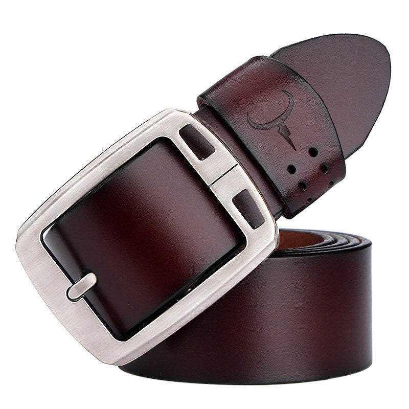 100% cowhide genuine leather belts for men brand Strap male pin buckle fancy vintage jeans - CelebritystyleFashion.com.au online clothing shop australia