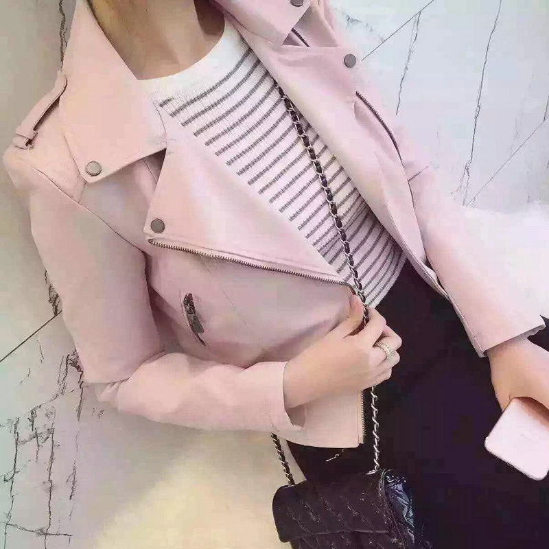 Fashion Women Motorcycle Faux Soft Leather Jackets Female Winter Autumn Brown Black Coat Outwear - CelebritystyleFashion.com.au online clothing shop australia