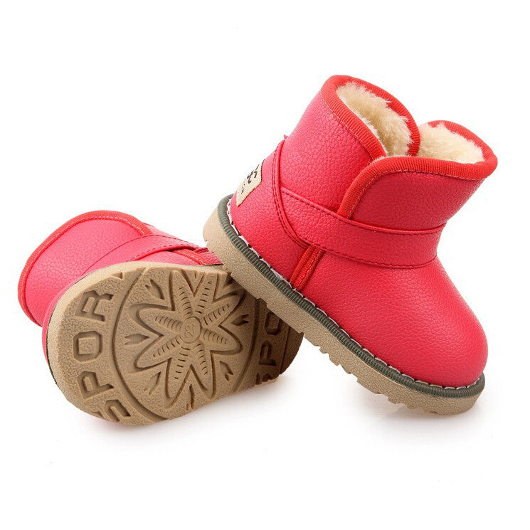 Winter Children Snow Boots Plush Boy Girls Shoes Waterproof Kids Boots Insoles 13-18CM - CelebritystyleFashion.com.au online clothing shop australia