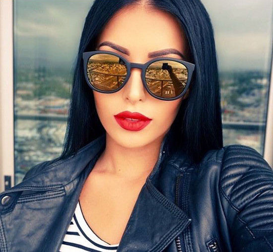 Mirrored Classic Gradient Sunglasses Women Brand Oculos de sol Feminino Fashion TR90 Sun Glasses Polarized Female Black Shades - CelebritystyleFashion.com.au online clothing shop australia