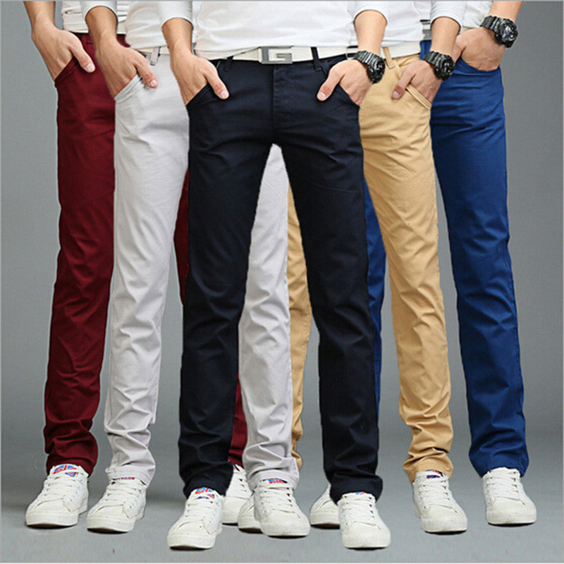 9 colors summer autumn fashion business or casual style pants men slim straight casual long pants fashion multicolor men pants - CelebritystyleFashion.com.au online clothing shop australia