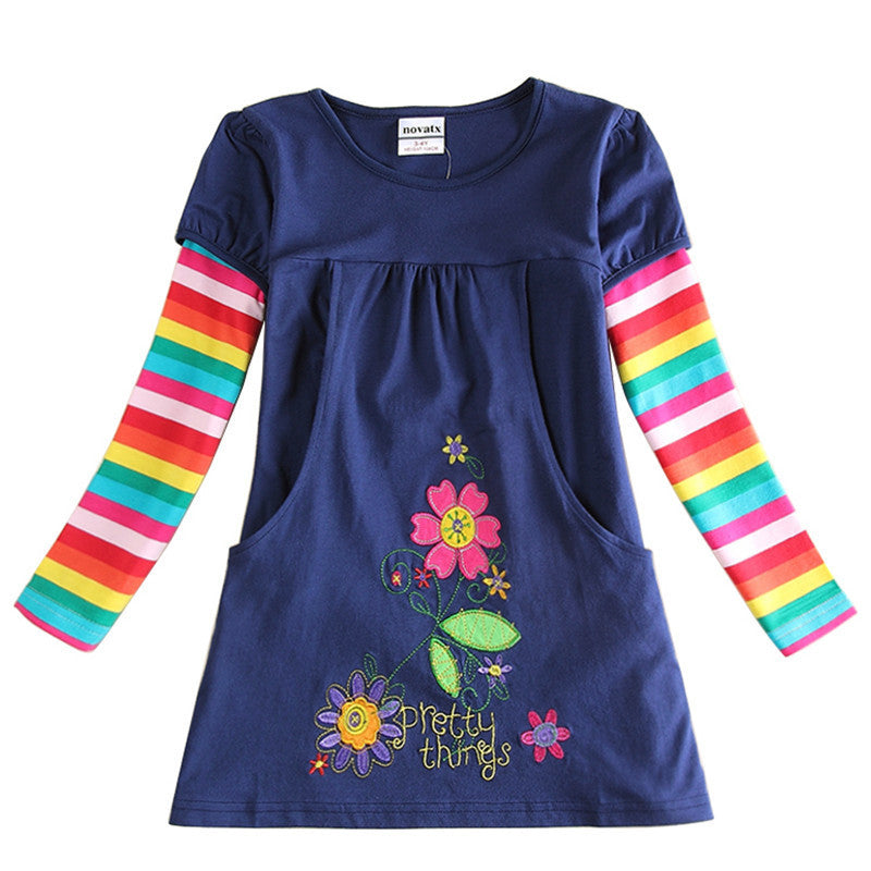 Girls flower frocks children clothes hot dresses baby dresses long sleeve baby clothes - CelebritystyleFashion.com.au online clothing shop australia