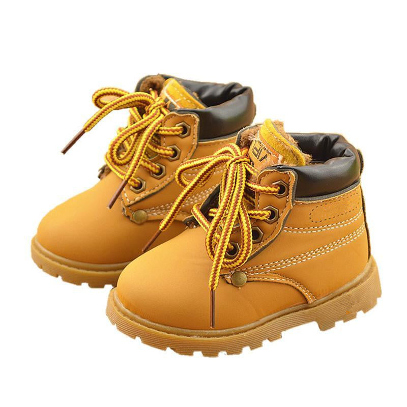 Comfy kids winter Fashion Child Leather Snow Boots For Girls Boys Warm Martin Boots Shoes Casual Plush Child Baby Toddler Shoe - CelebritystyleFashion.com.au online clothing shop australia