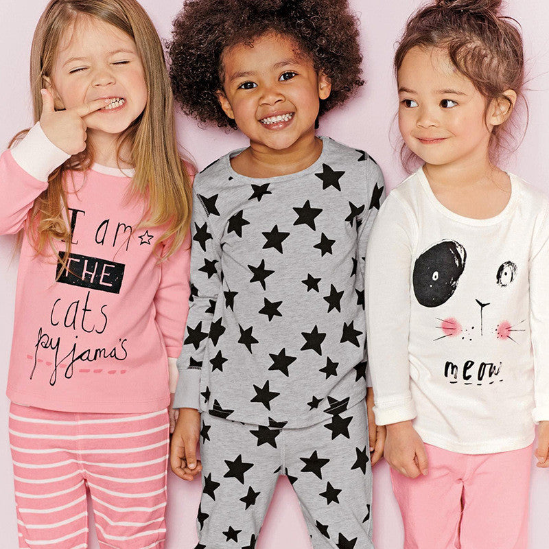 New Children Clothes Sets Baby Girls Sleepwear Long Sleeve Leisure Wear Kids Pajamas Next Girl Clothing Style for 2-7 yrs - CelebritystyleFashion.com.au online clothing shop australia