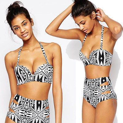 Summer Style Sexy Retro Pinup Rockabilly Vintage High Waist Bikini set bathing suit Swimsuit Swimwear biquini - CelebritystyleFashion.com.au online clothing shop australia