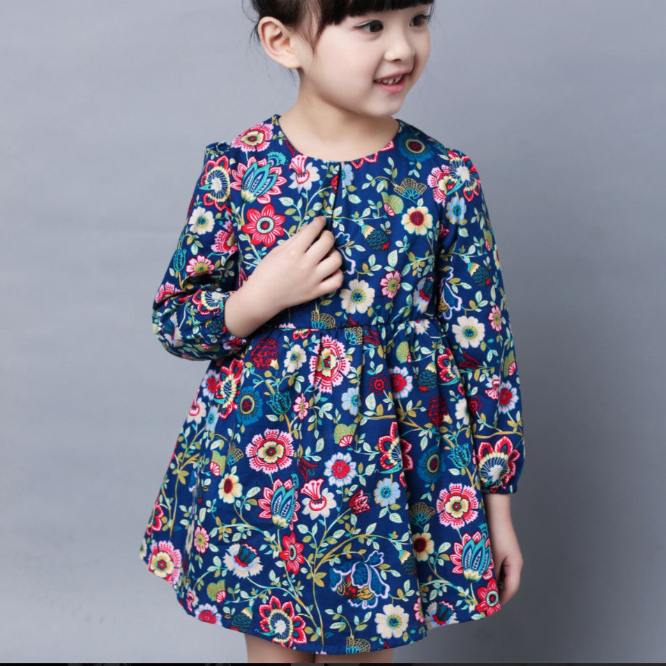 Fashion Baby Dress Long Sleeve Pirncess Girls Clothes Spring Autumn Winter Children Dresses For Girl Floral Clothing Vestidos - CelebritystyleFashion.com.au online clothing shop australia