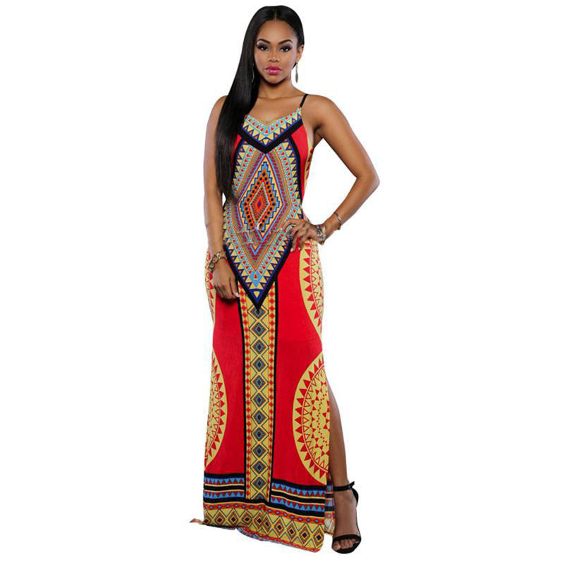 Women Summer Maxi Dress Bodycon Party Dresses Plus Size Vestidos Sexy Sundress Backless Bandage Dashiki Boho Long Dress - CelebritystyleFashion.com.au online clothing shop australia