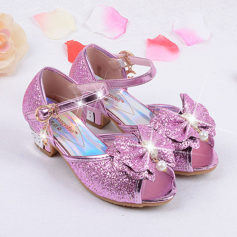 Children new fashion high heels sandals princess style party prom shoes for girls high quality non-slip buckle sandals - CelebritystyleFashion.com.au online clothing shop australia