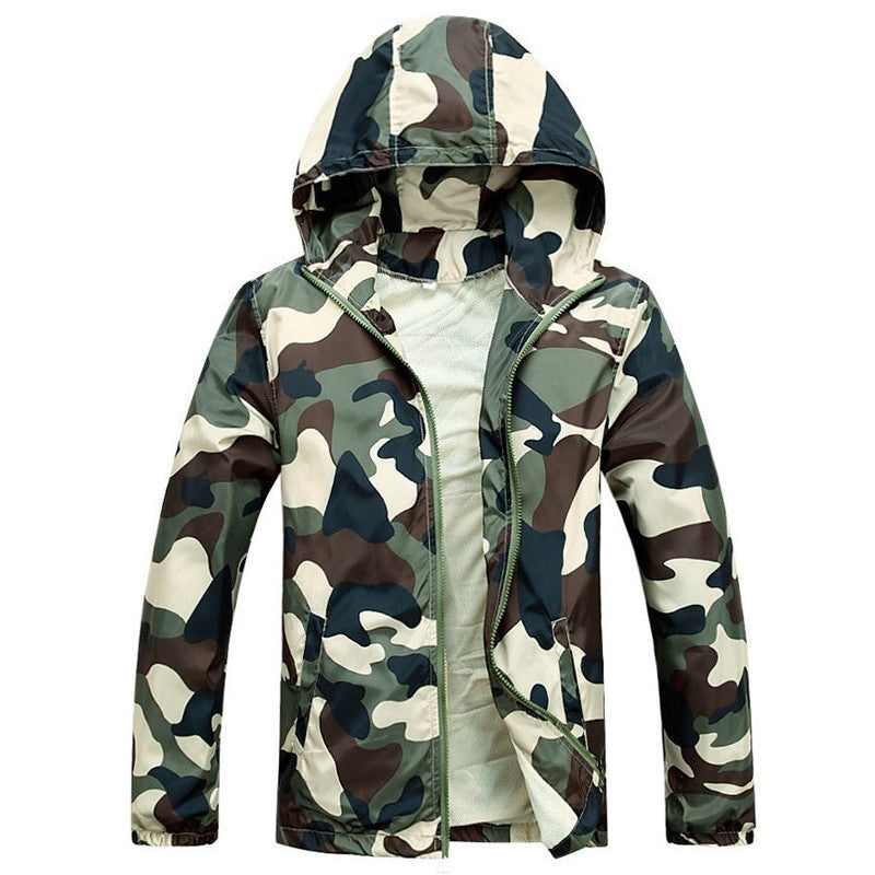 Selling New Arrival Men Fashion Camouflage Jacket Summer Tide Male Hooded Thin Sunscreen Coat MWW170 - CelebritystyleFashion.com.au online clothing shop australia