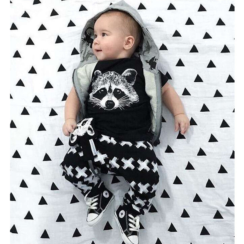 Baby&Kids Fox Cotton Clothing Sets Newborn Toddler Baby Girl Boy 2 Pcs Outfits Set Costume Summer Clothes BodySuit T-shirt Pants - CelebritystyleFashion.com.au online clothing shop australia