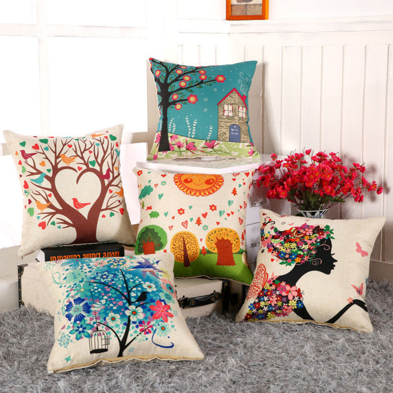 European Landscape Cushion Home Car Throw Pillows Cushions Decorative Throw Pillow