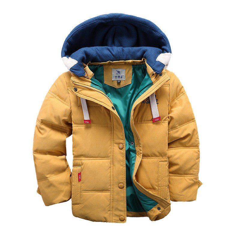 New children Down & Parkas 4-10T winter kids outerwear boys casual warm hooded jacket for boys solid boys warm coats - CelebritystyleFashion.com.au online clothing shop australia