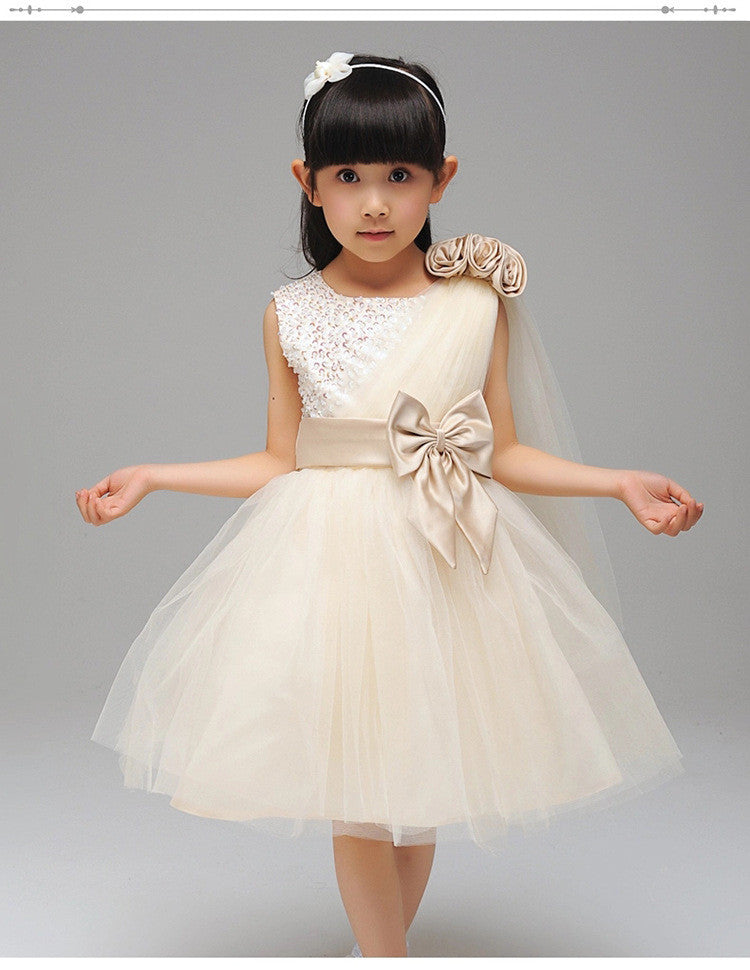 Summer princess baby girls dress for child wear Wedding Pageant toddler girl clothing Belt infant party dresses. 3-8 years - CelebritystyleFashion.com.au online clothing shop australia