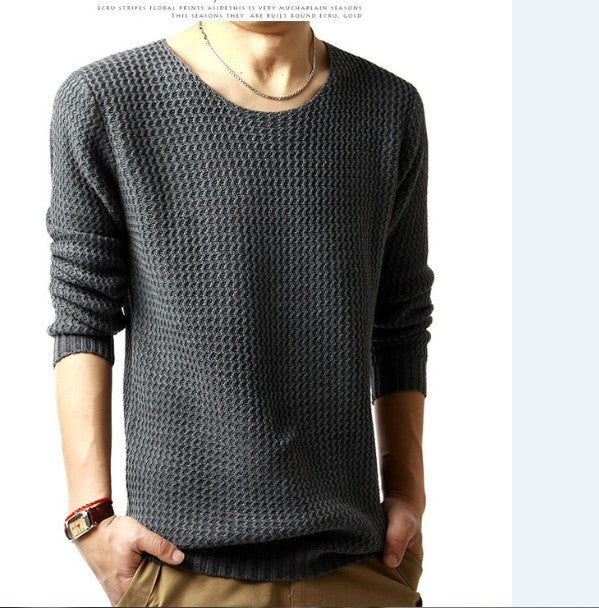 Relaxed-fit sweater pullover male winter knitting brand long sleeve with v-neck fitted sweater jersey size M-XXL - CelebritystyleFashion.com.au online clothing shop australia